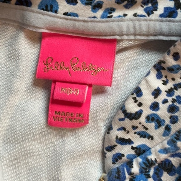 Lilly Pulitzer Blue and White Kids Shirt - Picture 3 of 3